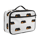 Sleeping Rottweiler Pattern Print Portable Lunch Bag