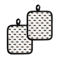 Sleeping Rottweiler Pattern Print Pot Holders