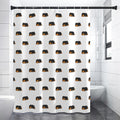 Sleeping Rottweiler Pattern Print Premium Shower Curtain