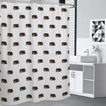Sleeping Rottweiler Pattern Print Premium Shower Curtain