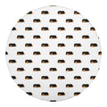 Sleeping Rottweiler Pattern Print Round Blanket
