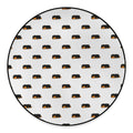 Sleeping Rottweiler Pattern Print Round Floor Mat