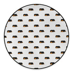 Sleeping Rottweiler Pattern Print Round Floor Mat