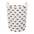 Sleeping Rottweiler Pattern Print Round Laundry Basket