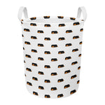 Sleeping Rottweiler Pattern Print Round Laundry Basket
