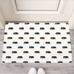 Sleeping Rottweiler Pattern Print Rubber Doormat