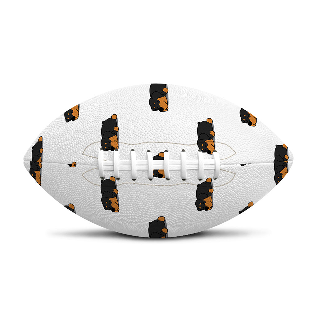 Sleeping Rottweiler Pattern Print Rugby Ball