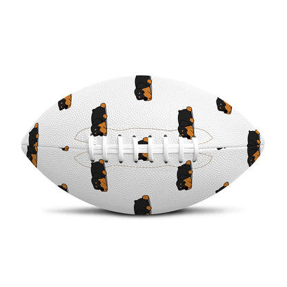 Sleeping Rottweiler Pattern Print Rugby Ball