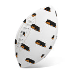 Sleeping Rottweiler Pattern Print Rugby Ball