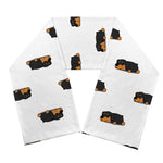Sleeping Rottweiler Pattern Print Scarf