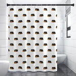 Sleeping Rottweiler Pattern Print Shower Curtain