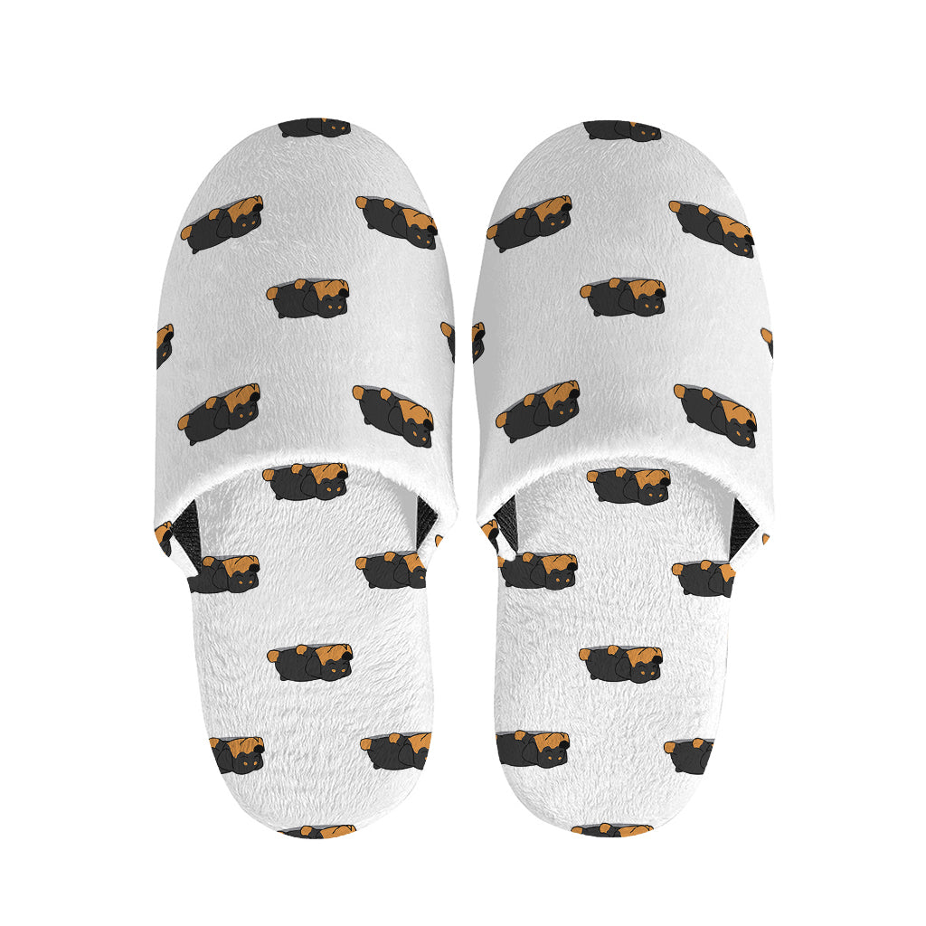 Sleeping Rottweiler Pattern Print Slippers