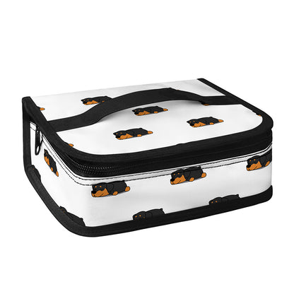 Sleeping Rottweiler Pattern Print Small Lunch Bag