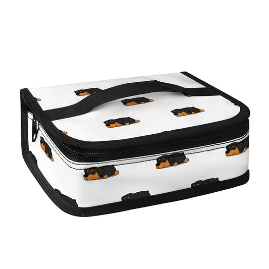 Sleeping Rottweiler Pattern Print Small Lunch Bag