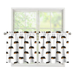 Sleeping Rottweiler Pattern Print Tier Curtains