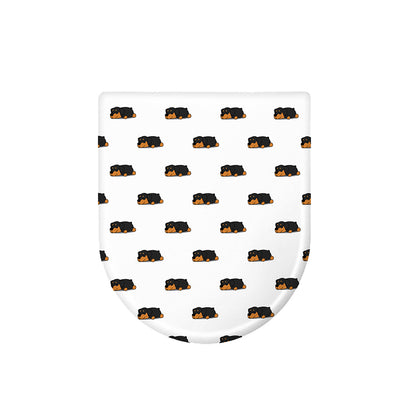 Sleeping Rottweiler Pattern Print Toilet Lid Cover