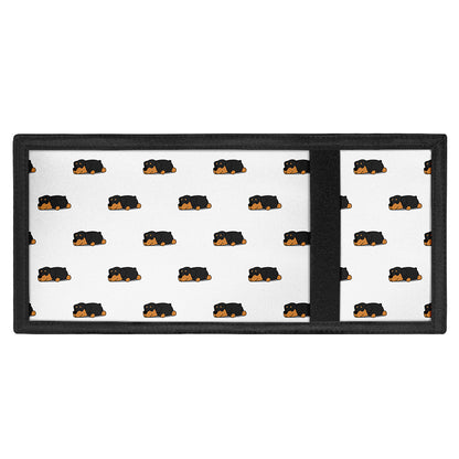 Sleeping Rottweiler Pattern Print Trifold Wallet