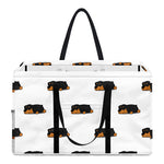 Sleeping Rottweiler Pattern Print Utility Tote Bag