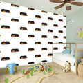 Sleeping Rottweiler Pattern Print Wall Sticker