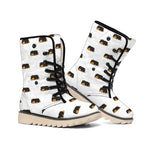 Sleeping Rottweiler Pattern Print Winter Boots