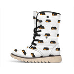 Sleeping Rottweiler Pattern Print Winter Boots