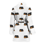 Sleeping Rottweiler Pattern Print Women's Bathrobe