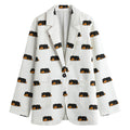 Sleeping Rottweiler Pattern Print Women's Blazer