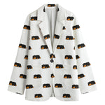 Sleeping Rottweiler Pattern Print Women's Cotton Blazer