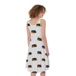 Sleeping Rottweiler Pattern Print Women's Sleeveless Dress