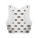Sleeping Rottweiler Pattern Print Women's Sports Bra