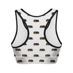 Sleeping Rottweiler Pattern Print Women's Sports Bra