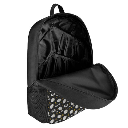 Sleeping Sheep Pattern Print 17 Inch Backpack