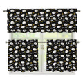Sleeping Sheep Pattern Print 3 Piece Kitchen Curtains