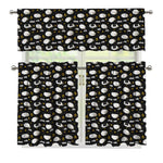 Sleeping Sheep Pattern Print 3 Piece Kitchen Curtains