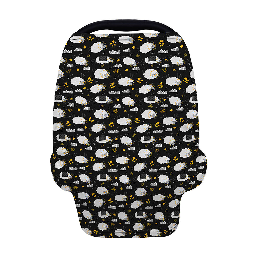 Sleeping Sheep Pattern Print Baby Seat Cover
