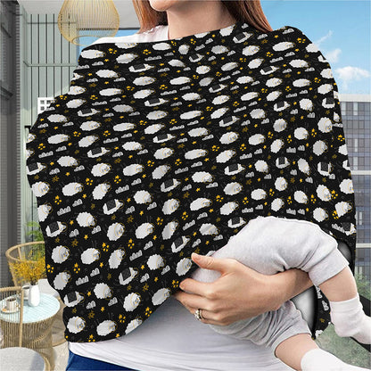 Sleeping Sheep Pattern Print Baby Seat Cover