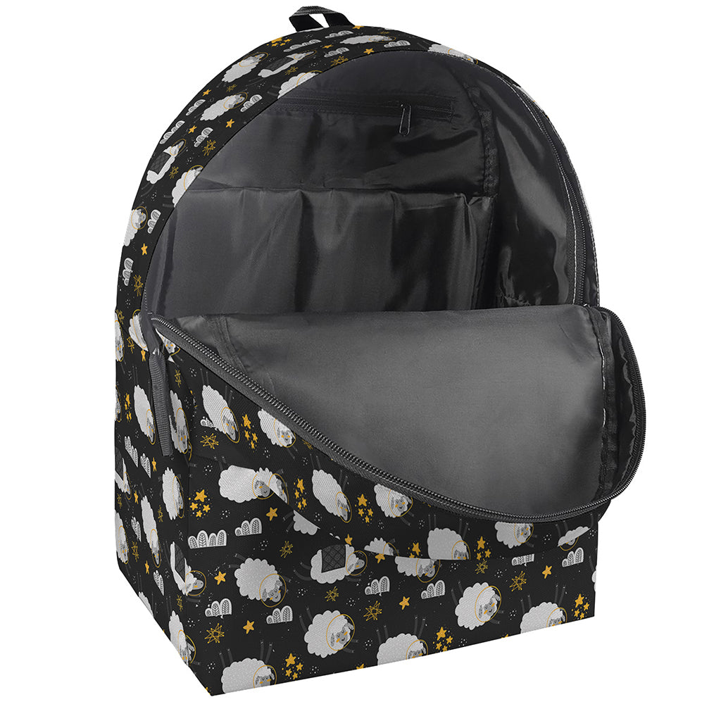 Sleeping Sheep Pattern Print Backpack