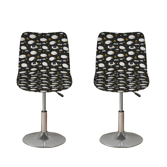 Sleeping Sheep Pattern Print Bar Stool Covers