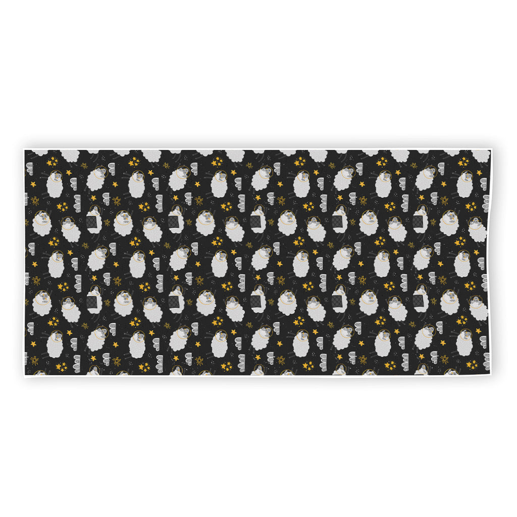 Sleeping Sheep Pattern Print Beach Towel