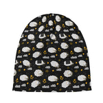 Sleeping Sheep Pattern Print Beanie