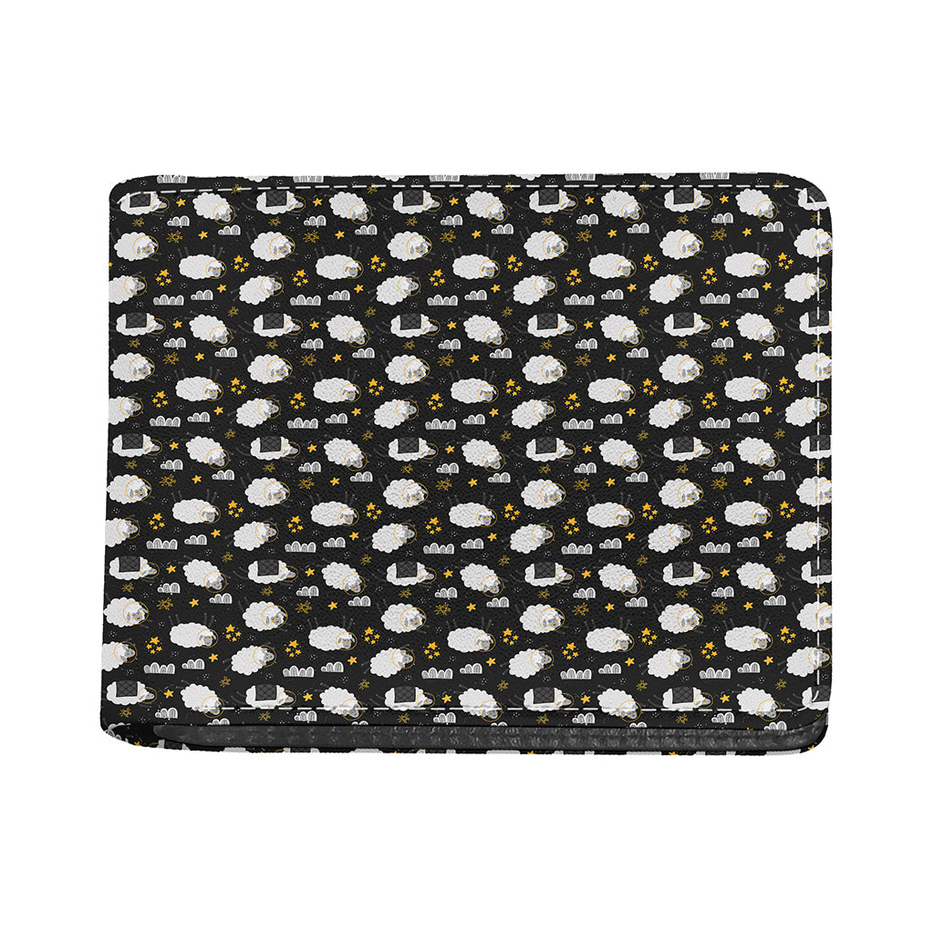 Sleeping Sheep Pattern Print Bifold Wallet