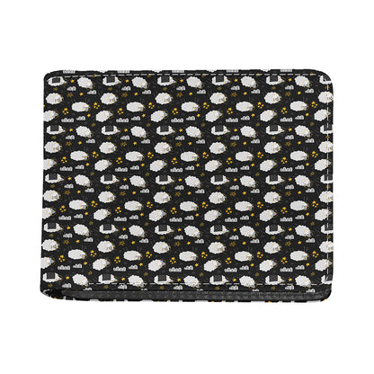 Sleeping Sheep Pattern Print Bifold Wallet