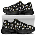 Sleeping Sheep Pattern Print Black Chunky Shoes