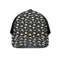 Sleeping Sheep Pattern Print Black Mesh Trucker Hat