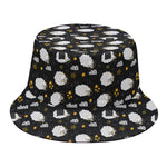 Sleeping Sheep Pattern Print Bucket Hat