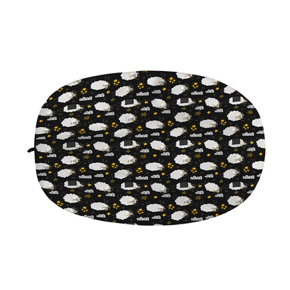 Sleeping Sheep Pattern Print Car Side Mirror Covers