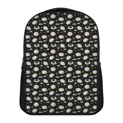 Sleeping Sheep Pattern Print Casual Backpack