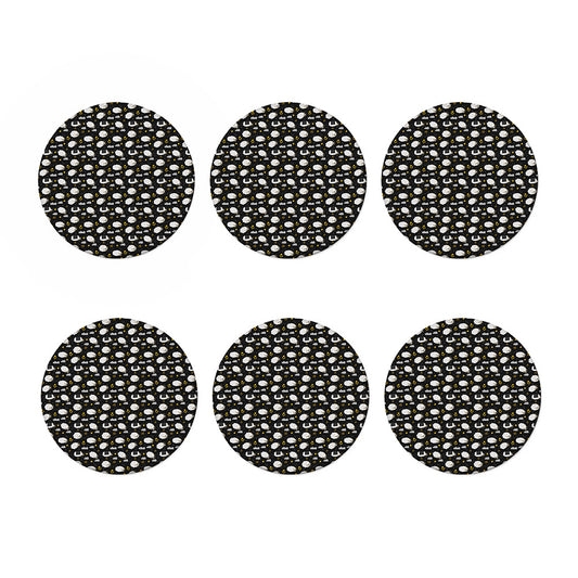 Sleeping Sheep Pattern Print Coaster Set