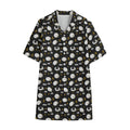 Sleeping Sheep Pattern Print Cotton Hawaiian Shirt