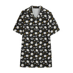 Sleeping Sheep Pattern Print Cotton Hawaiian Shirt